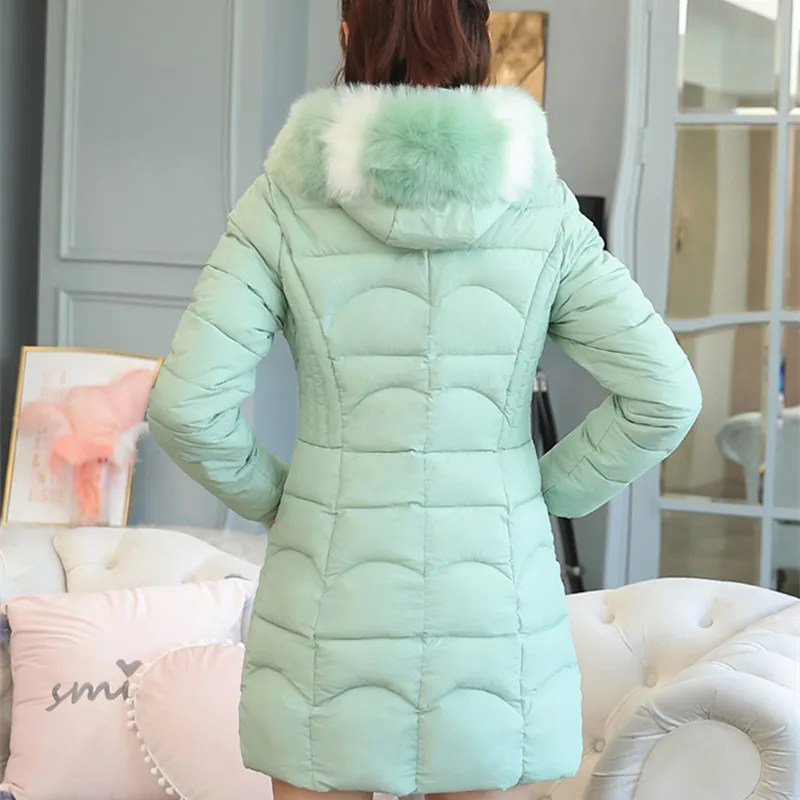 Chaud light Capuche En Externe Manteau Colour Épais Fourrure Nouvelles pink Section Longue Green Veste 2019 Coton De À Col Grand Black Hiver Femmes caramel Mince Tq189 Mode A4nOq