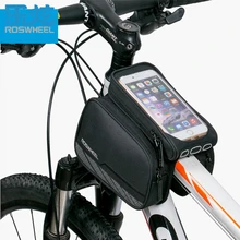 ROSWHEEL Открытый черный велосипед передняя стойка верхняя рама трубы пакет с L размер доступен для 5in 5.5in сотовый телефон