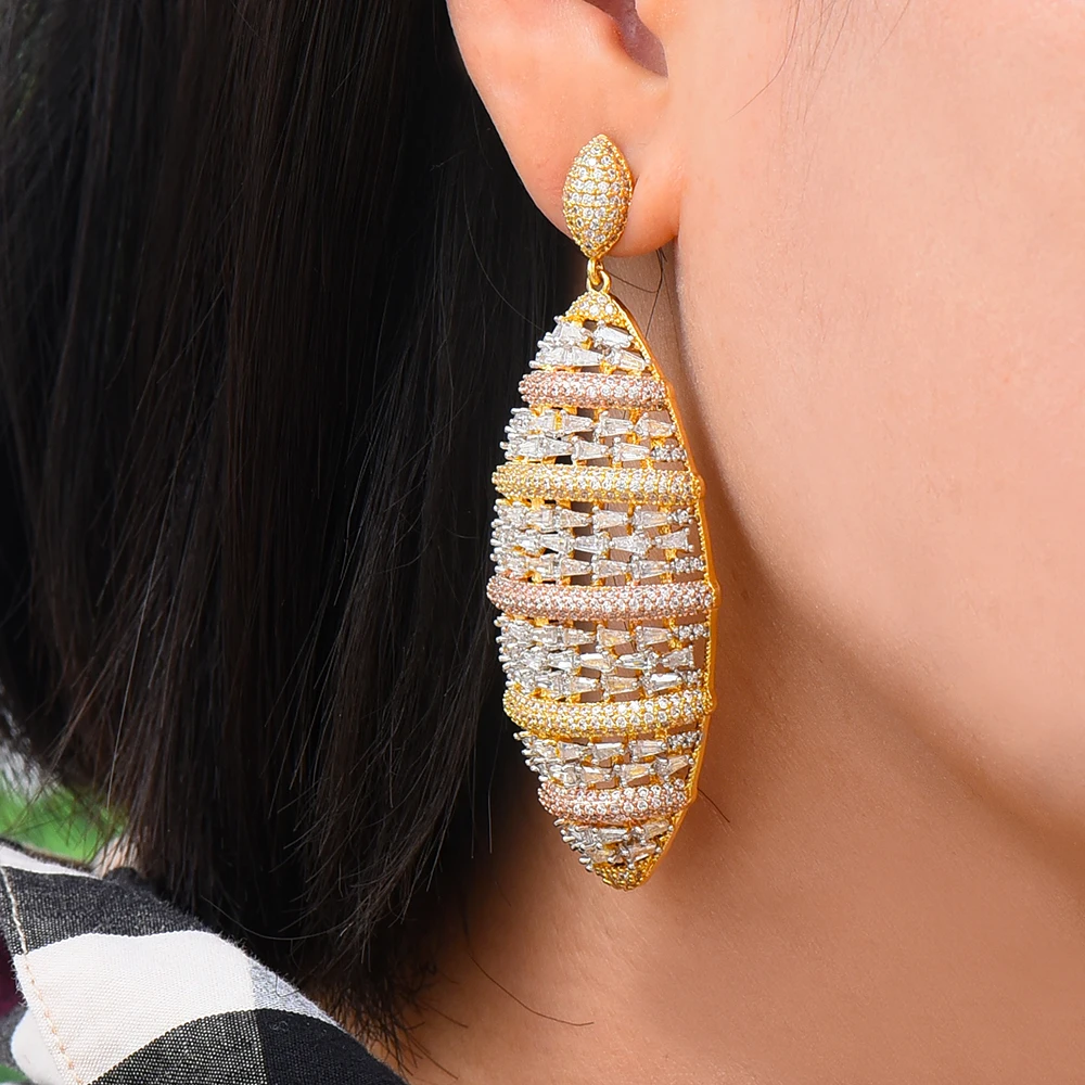 Missvikki букле d'oreille femme кулон Висячие серьги для женщин Свадебная вечеринка ювелирные изделия полностью прозрачный австрийский кристалл