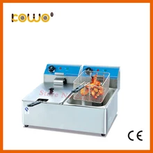 ce rohs square electric fryer 16L stainless steel kitchen potato chips chicken deep frying machine double