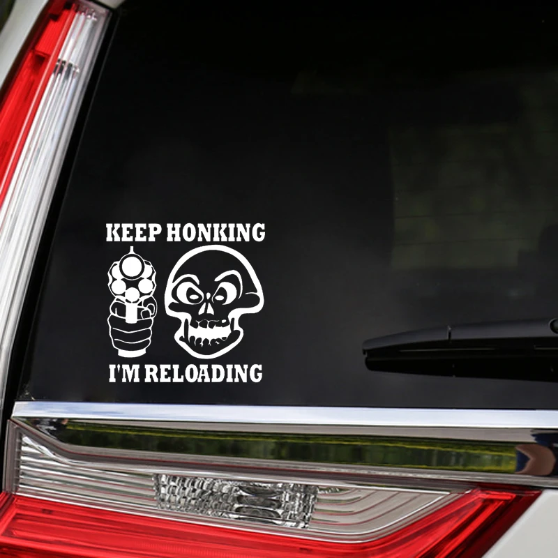 YJZT 13 см * забавная надпись Keep Honking I'm Reloading виниловая наклейка на мотоцикл