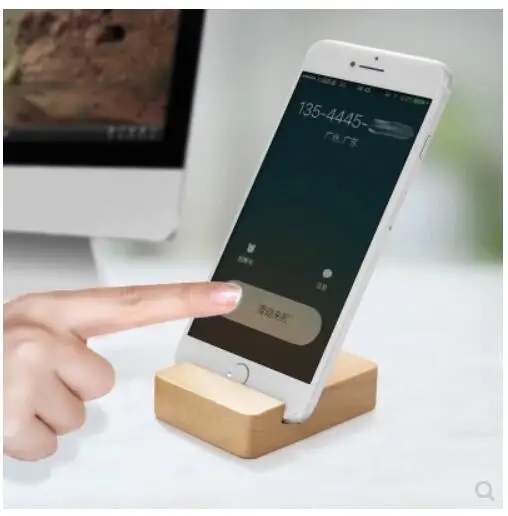 Phone Stand Flat Lazy Wooden Desktop Simple Mobile Tablet PC |