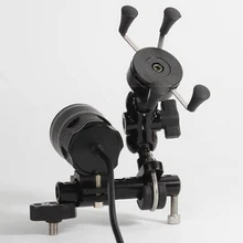 RZOJUNMA 1 комплект алюминиевая противотуманная фара для велосипеда кронштейн мотоцикл Многофункциональный зеркало заднего вида крепление gps телефон зажим держатель