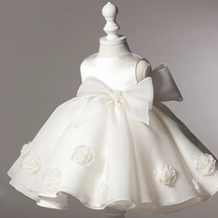 Милое платье без рукавов для новорожденных девочек; цвет белый, розовый; Vestidos Infantis; детские мягкие вечерние платья принцессы для маленьких девочек