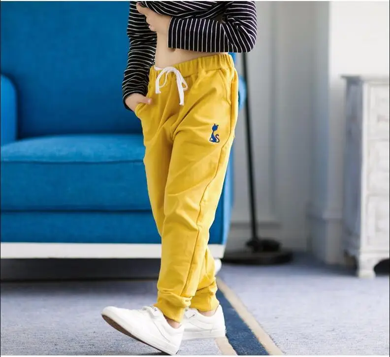 Детская Спортивные штаны Повседневное мальчиков Pants2018 детские штаны Спортивные леггинсы для девочек школьные детей и подростков штаны