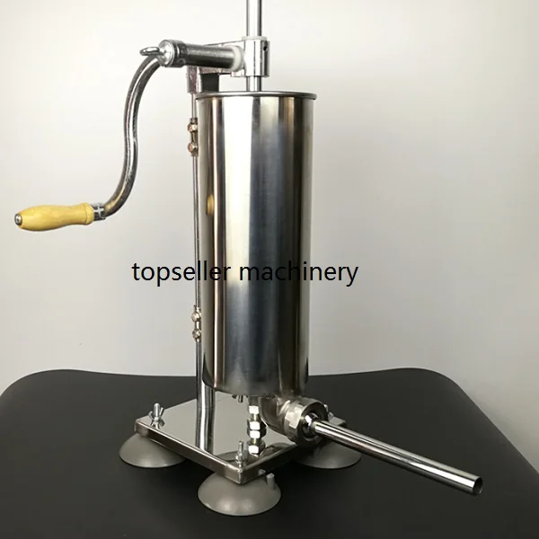 

2018 new design 7LB vertical sausage stuffer,sausage making machine,sausage filler with SS sausage tube