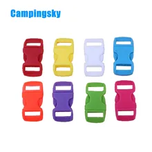 Паракордовая Пряжка Смешанные Красочные пластиковые пряжки Контурные Изогнутые Для паракордовых браслетов 100 шт Упаковка