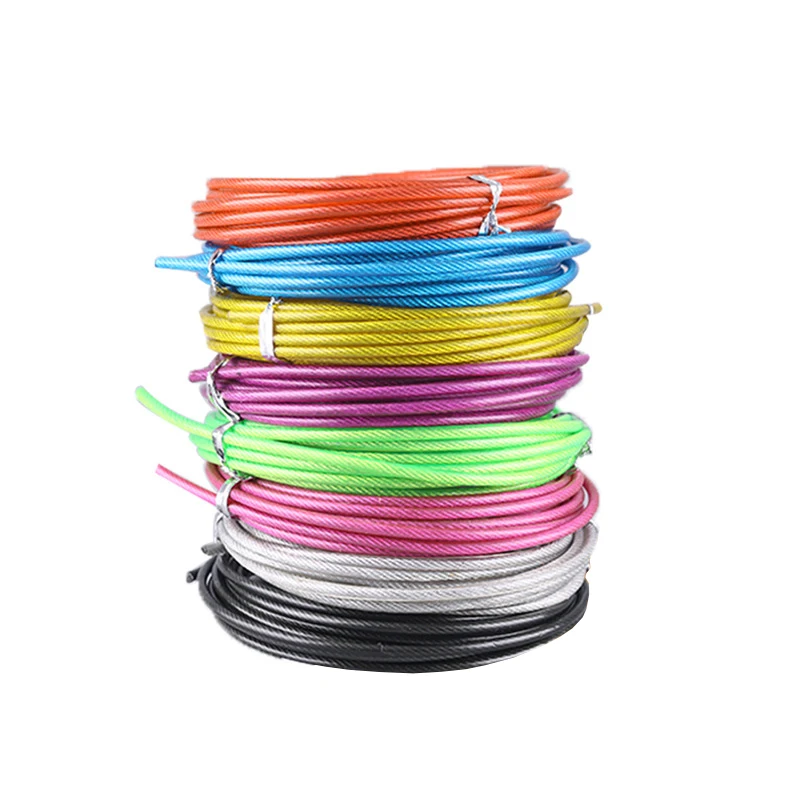 Colorful Crossfit Replaceable Wire Cable Speed Jump Ropes Skipping Rope H I