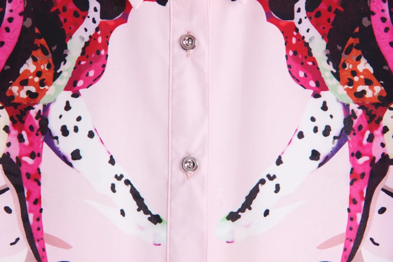 S-3XL высокое качество 2019 новый модный принт рубашка с длинными рукавами тонкий мешок бедра юбка темперамент повседневное крутые дышащи