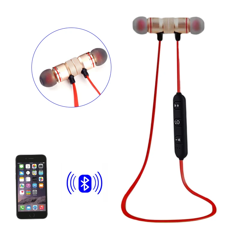 

2.4GHZ Magnet Wireless Bluetooth Earphone Sports Earphone Headset IN-Earphone for iPhone Samsung Huawei Android Phone
