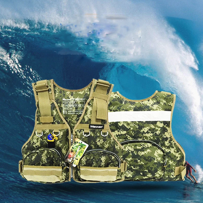 Манер Военная камуфляжная плавающая Спасательная куртка рыбацкие лодки