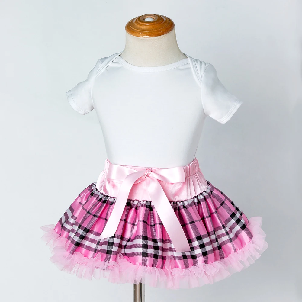 Cute Baby Tutu Skirt Girls Lace Ruffle Bow Skirts Kids Chiffon Fluffy