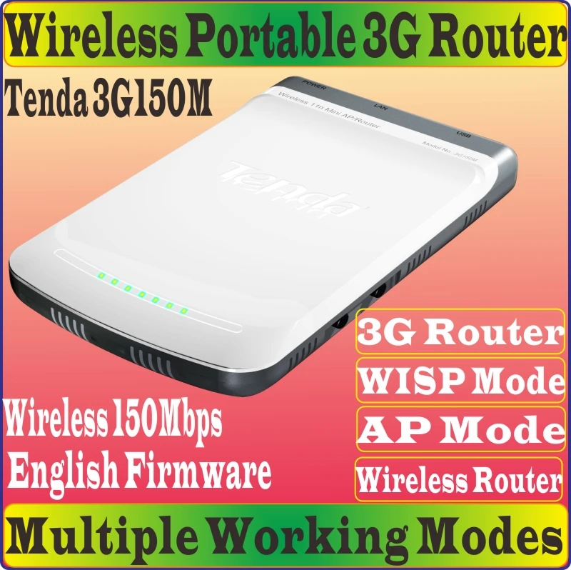 Chinese Firmware Tenda 3G150M Portable 150M Wireless 3G Router N150
