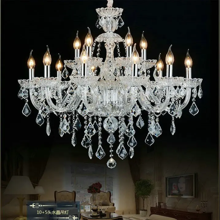 

Clear crystal chandelier home decoration lighting lustres de cristal lamparas 100% quality guarantees and free shipping