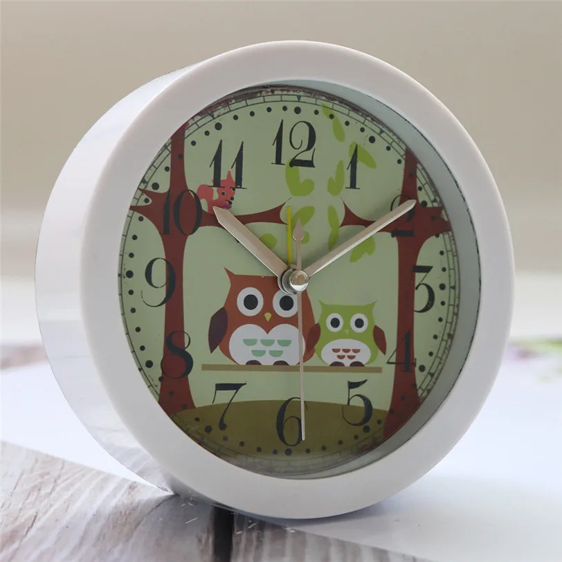 

Cute Owl Table Alarm Clock Gifts For Kids Lovely Cartoon Quartz Movement Beside Children Home Decoration Clock 9J18