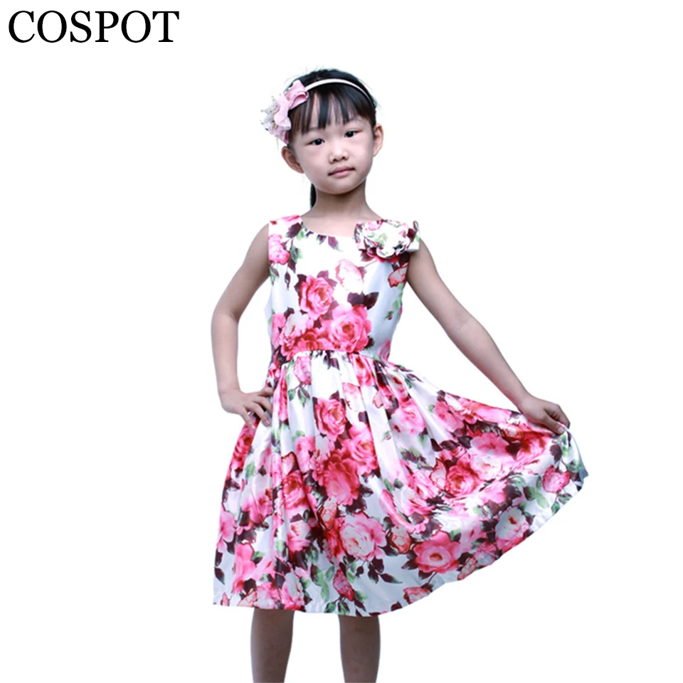 

Baby Girls Princess Dress Flower Girl Summer Dresses For Wedding Gilr Cotton Party / Birthday Casual Dress 2019 New 20