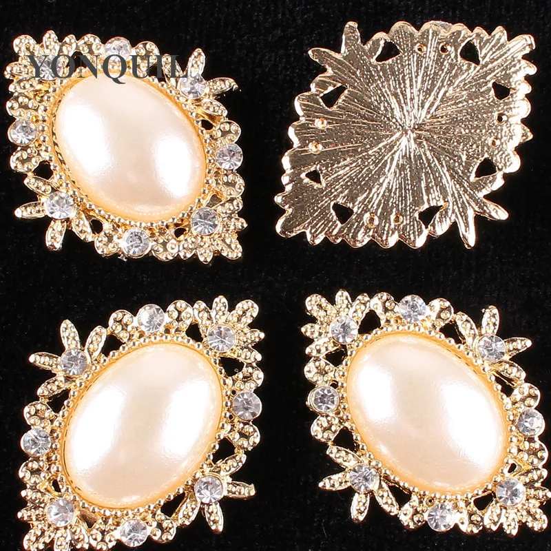 25*34 мм с горным хрусталем и жемчугом кнопка металла приглашения на свадьбу