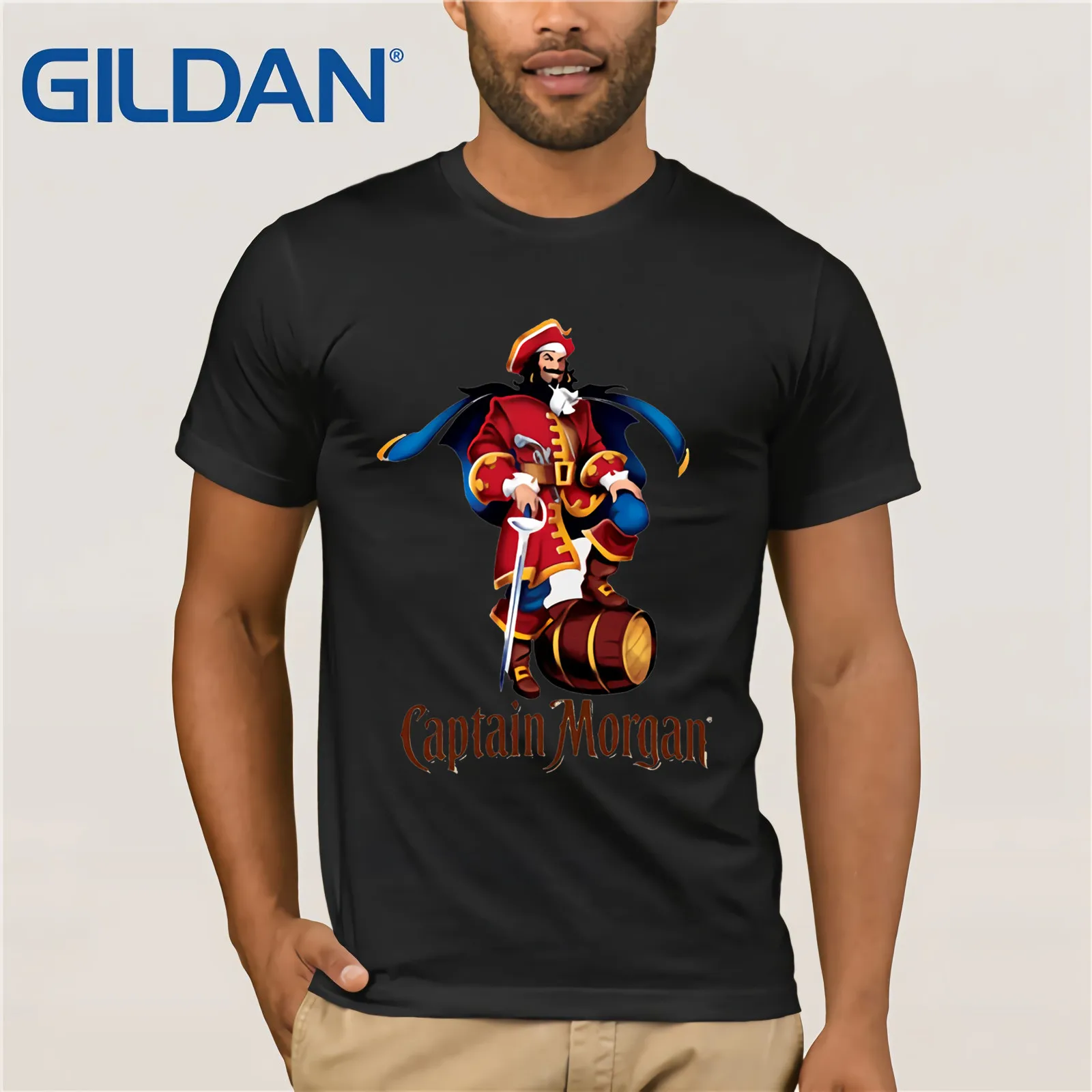 

CAPTAIN MORGAN Beer T-Shirt Brewery Ale Promo Black White TShirt Tee Size S-2XL discout hot new tshirt