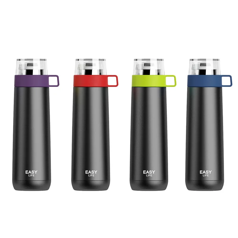 New items Creative Multi Color Stainless Steel Vacuum Thermos Flask with a Cup High Quality Insulated
