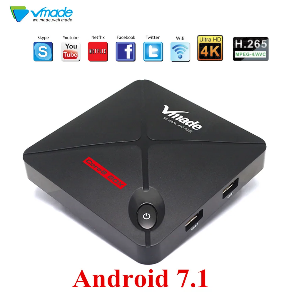 

Smart Android 7.1 TV Box Digital Quad Core 2.4GHz WiFi Media Player S912 2GB RAM 16GB ROM H.265 BT4.2 4K IPTV HD Set-top Box