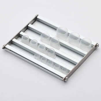 

EZ Aluminum Alloy Tattoo Ink Cap Stand Holder 122*97 mm for Tattoo Pigment Ink Cup Supplies Black & Silver 1 piece