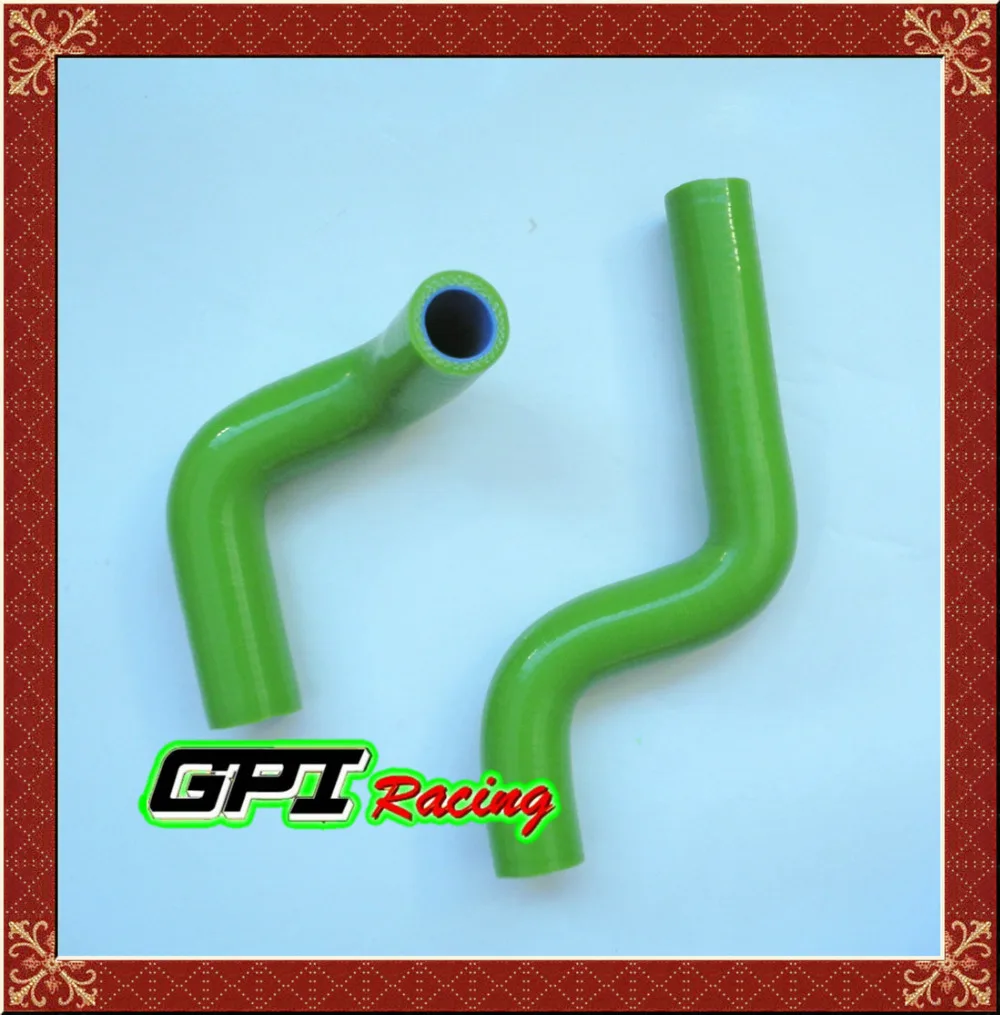 1998-2013 Kawasaki KX80 KX85 KX100 Green Silicone Radiator Hose Kit with Clamps
