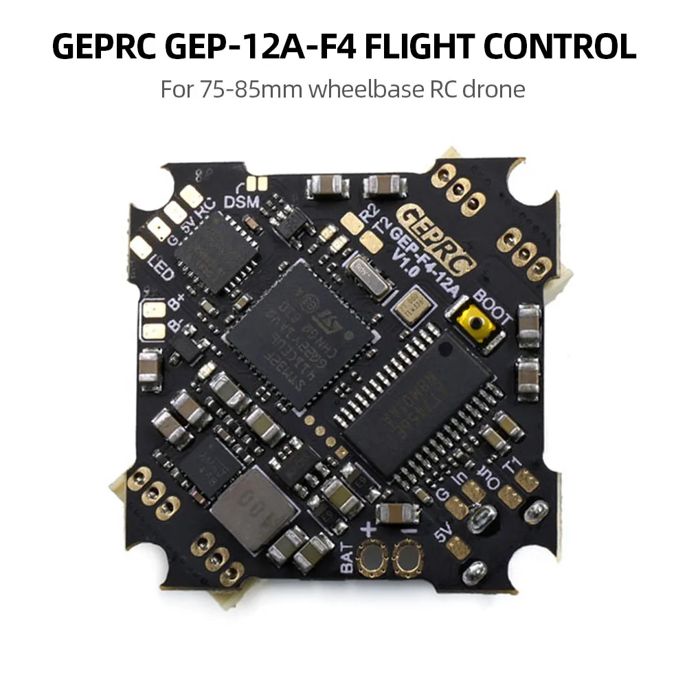 

GEPRC Flight Control GEP-12A-F4 with OSD 12A Blheli_S ESC for Mini 75mm-85mm FPV RC Racing Quadcopter Drone Upgrade Parts