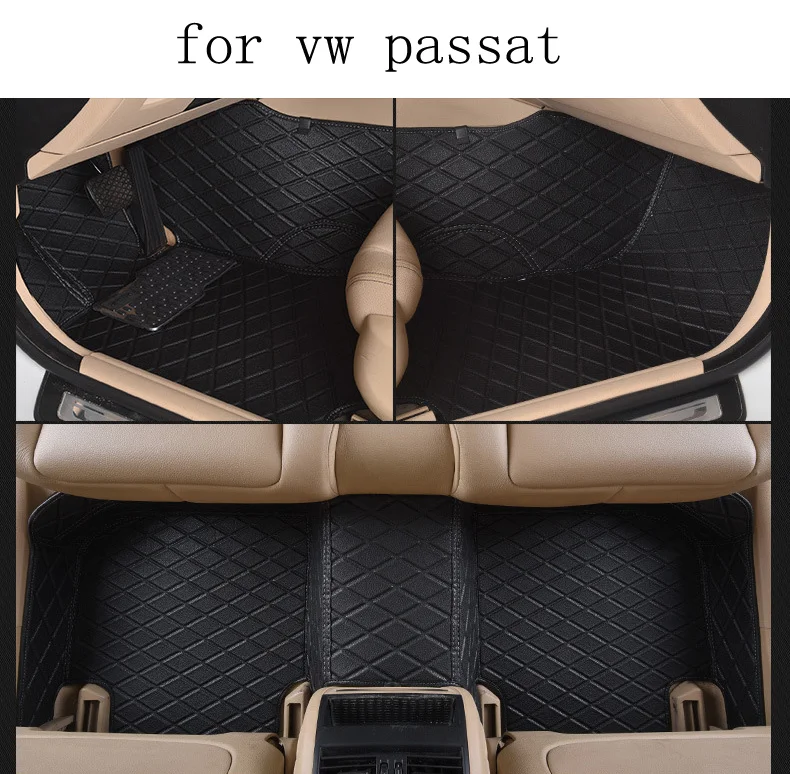 for VW Volkswagen Passat brand soft luxury leather customize Car floor