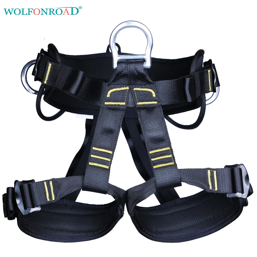 

WOLFONROAD Outdoor Sports Climbing Harness Rappelling Seat Harness Rock Climbing Harnesses Mountain Safety Belts L-XDQJ-161