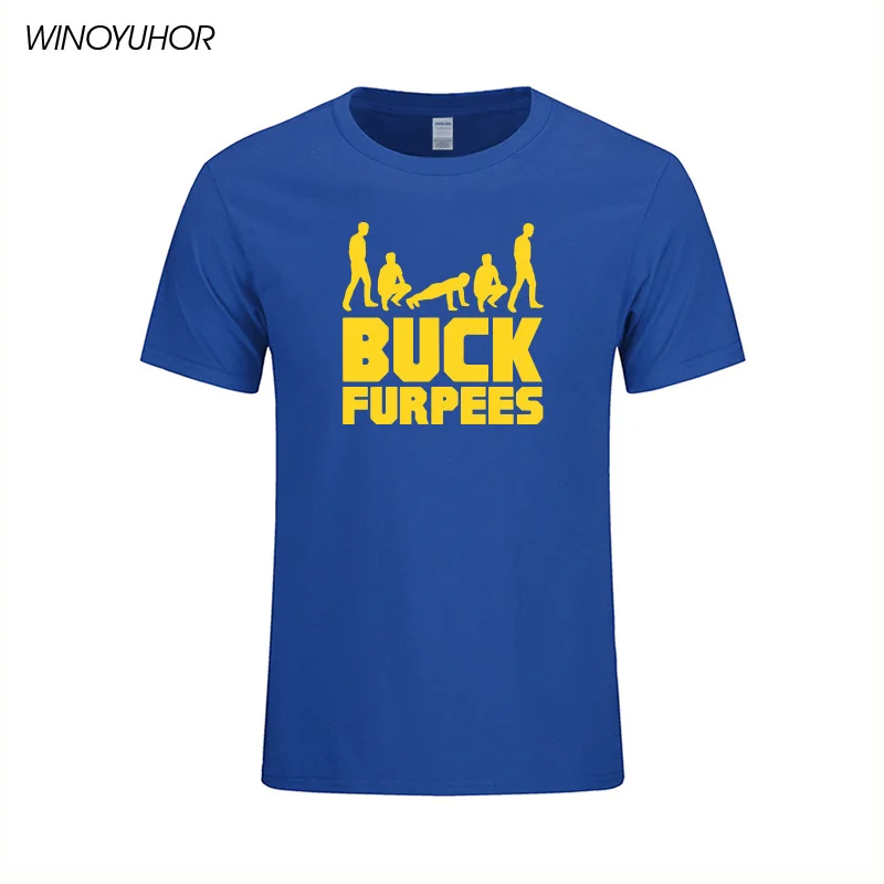 Футболка с принтом Buck Furpees Burpees для мужчин летняя новая мода хлопок футболка для фитнеса топы футболки Camisetas Masculina - Цвет: blue