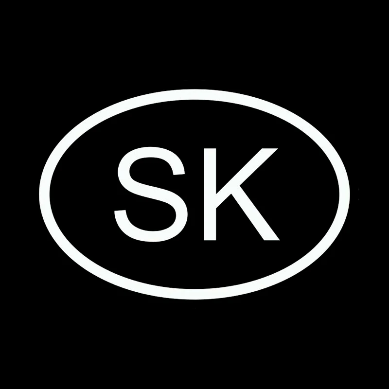 YJZT 13 6 см * 9 2 Виниловая наклейка на машину SK Словакия код страны овальный черный