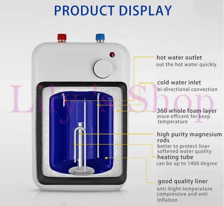 DMWD, безрезервуарный водонагреватель, мгновенный, электрический, для горячей воды, кухонные водонагреватели, мгновенный нагрев душа, кран 8л, 1500 Вт