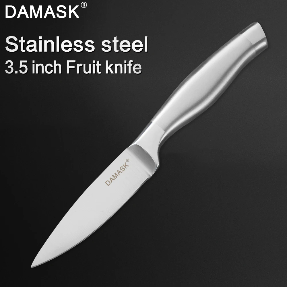 

DAMASK 3.5 Inch Paring Kitchen Knife Fruit Cutter Utility Knife Blade Stainless Steel Peeling Slice and Dice Kitchenware Tool