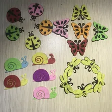 20 шт 1 мм Толщина милые насекомые патч из нетканого войлока многофункциональная полиэфирная ткань войлоки DIY Набор для шитья кукол