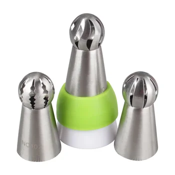 

Russian Flower Icing Piping Torch Nozzles Ball Tulip Sphere Tips Set for Pastry Cream Cake Cupcake Decorating Baking Tools