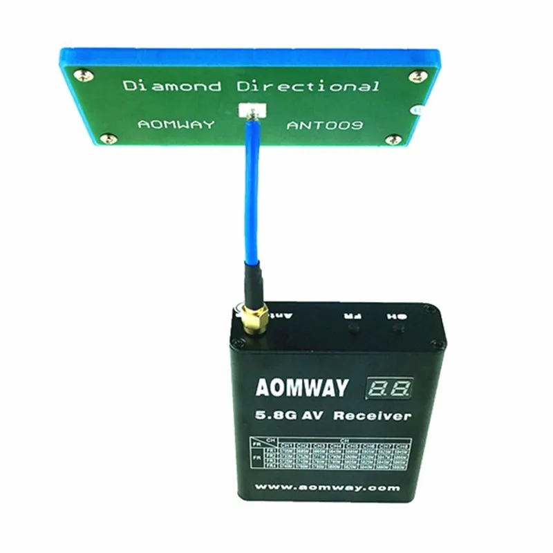 Aomway FPV 5,8G 13 дБ усилитель сигнала с высоким коэффициентом усиления Алмазная направленная антенна SMA RP-SMA для радиоуправляемого приемник беспилотника передатчик