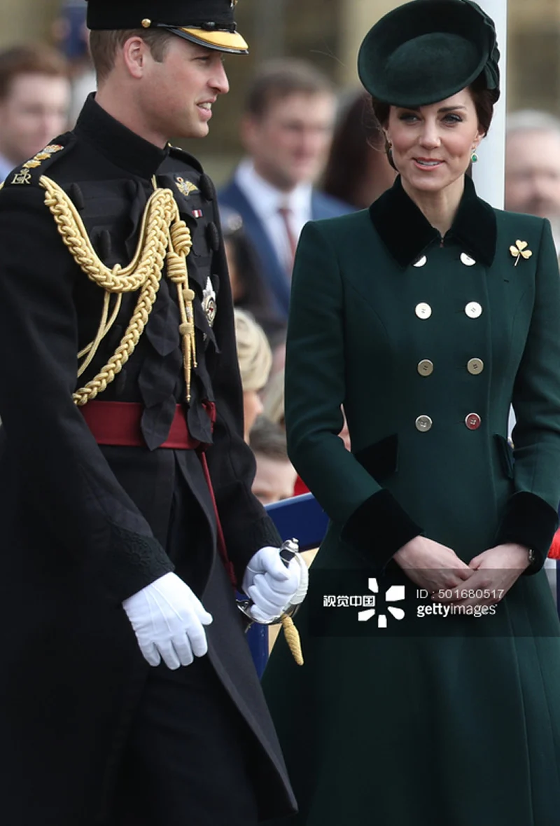 Новое шерстяное пальто принцессы Кейт Миддлтон зеленое теплое двубортное зимнее пальто