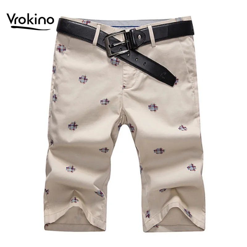 VROKINO летние новые стильные мужские хлопковые шорты в стиле кэжуал модные летние тонкие пляжные брюки разных цветов Выбор 36 38 40