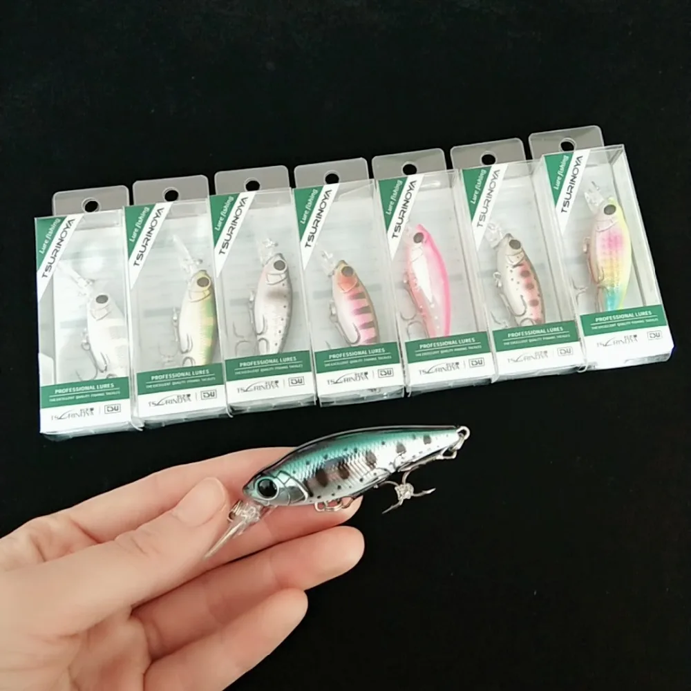 

Tsurinoya 8pcs Long Lip Minnow Fishing Lure 58mm 5g Artificial Wobblers Crankbait Hard Bait Plastic Baits Floating 0.8m-1.5m