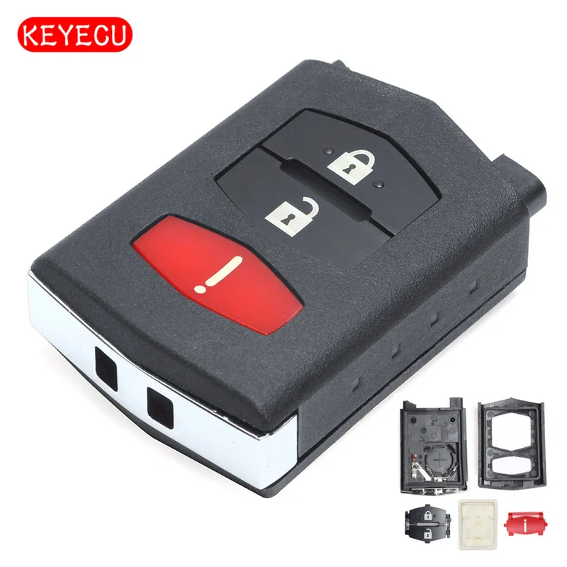 Keyecu Replacement Shell Remote Key Case Fob 3 Button for ...