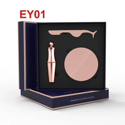 Новые магнитные ресницы 3D накладные норковые магнит для ресниц магнитные жидкие подводки для глаз и магнитные накладные ресницы и Пинцет Набор - Цвет: EY01- Gift Box