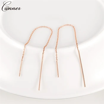 

Korean Style Female Dangle Earings 2019 Long Tassel Earrings for Women Chain Earrings 925 Sterling Silver Jewelry Q40