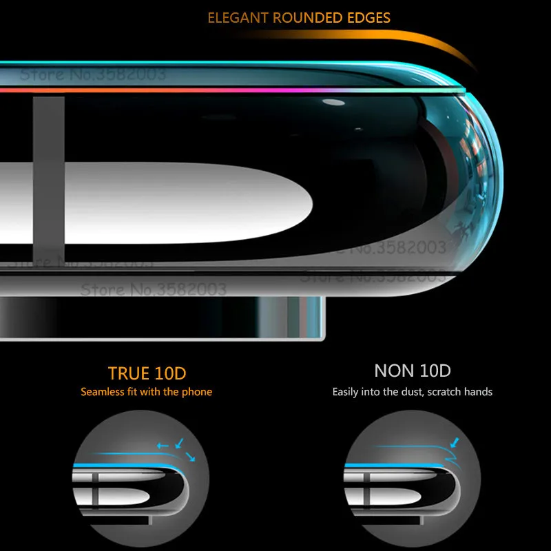 10D закаленное стекло для iPhone 7 8 Plus X 10 D 9H Защитная пленка для экрана для iPhone Xs Max XR 6 6S защитная пленка
