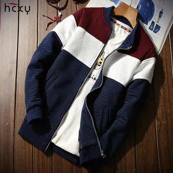 

HCXY men's New stitching casual comfort jackets men collar long sleeve tactical bomber military uniform male jacket coats M-5XL