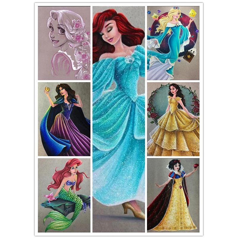 

Full Square/Round Drill 5D DIY Diamond Painting "Cartoon princess" 3D Embroidery Cross Stitch Mosaic Decor Gift ZT