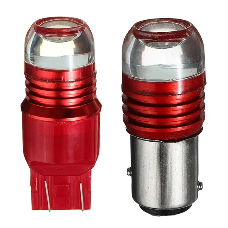 Strobe Flashing Red 7743 1157 2357 6W Auto LED Projector Bulb LED Tail Brake Stop Light Bulbs