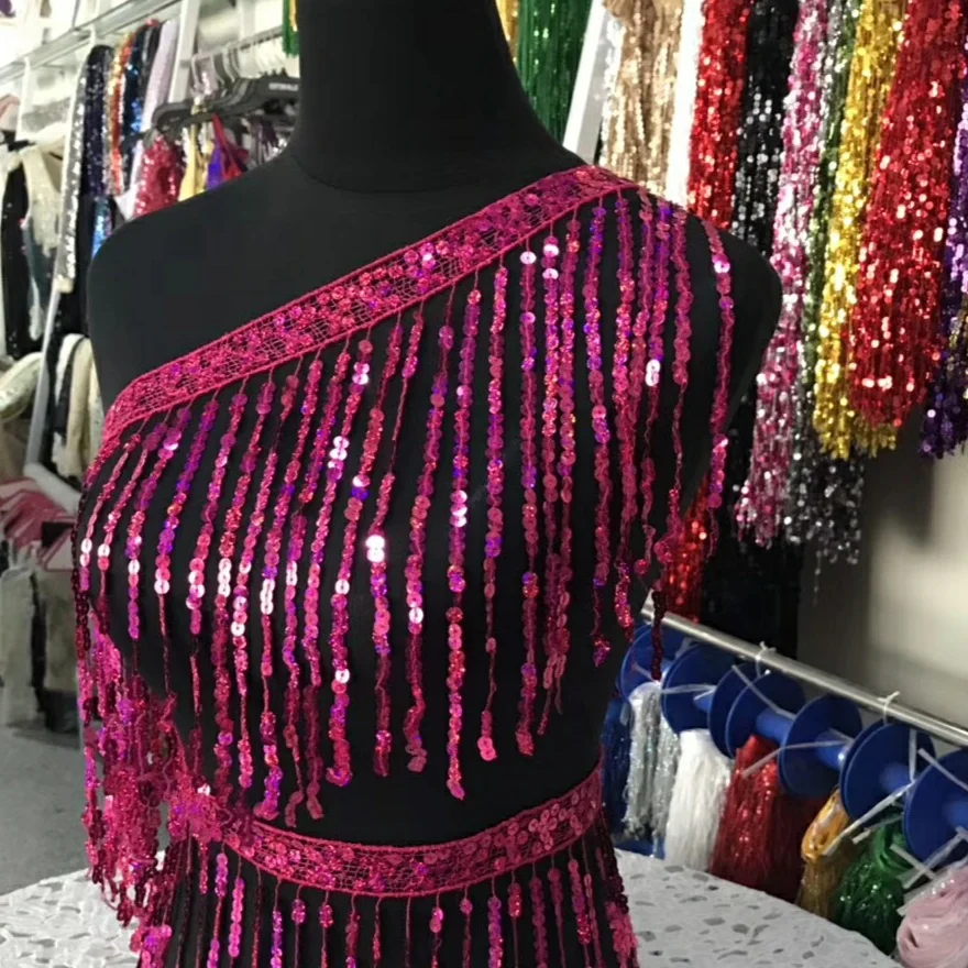 

29cm wide sequins fringe, 15yards/color/lot, 54 different colors for your choice