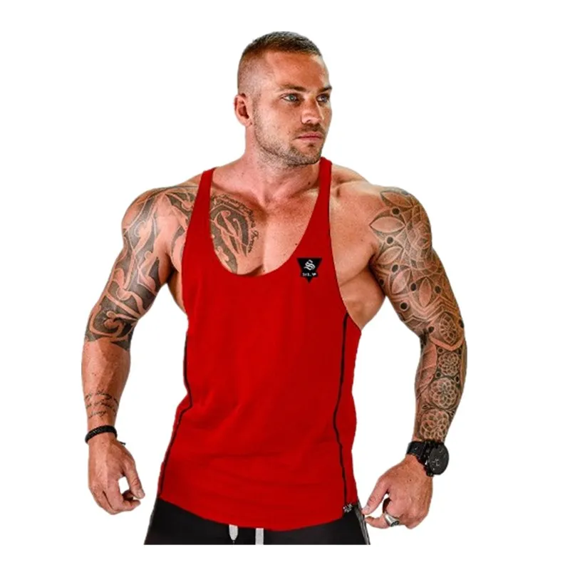 

MLCRIYG 2019 Summer New Mens Gyms Sports Outdoor Running Training Breathable Quick Dry Sleeveless Stitching Vest Hot Sale
