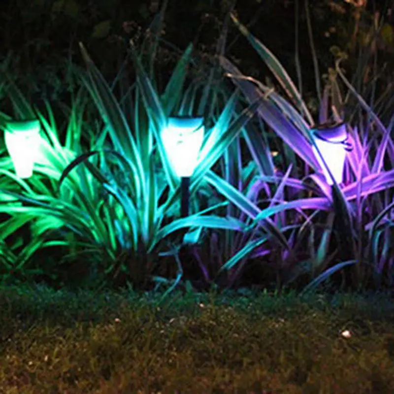 Color Changing Solar Lights Waterproof Outdoor Garden Light with 7 Colors 2 Modes LED Lamp for Yard Path Lawn and Landscape | Освещение