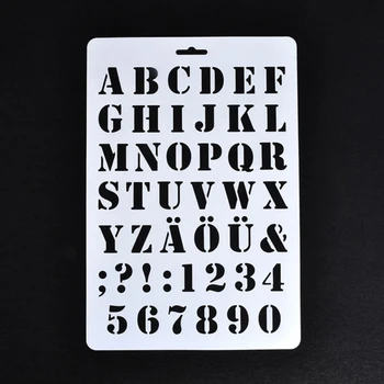 

BLEL Hot Lettering Stencils, Letter and Number Stencil, Painting Paper Craft Alphabet and Number Stencils(#1)